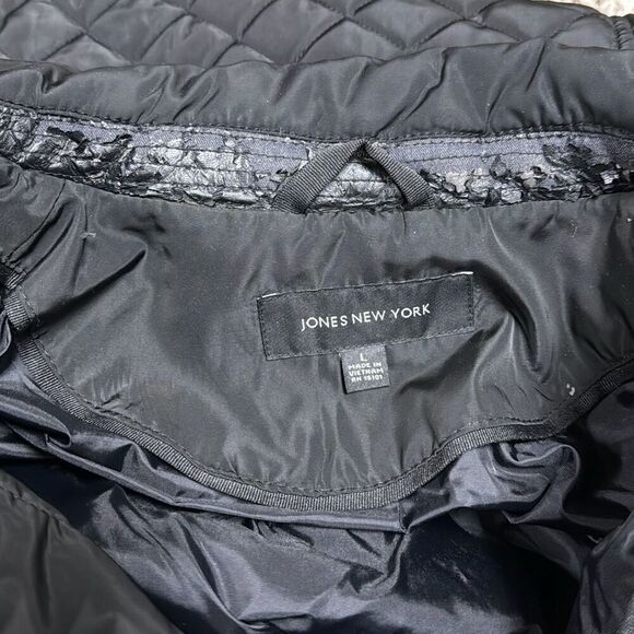 Jones New York Black Quilted Button Jacket Size Large - Picture 8 of 10